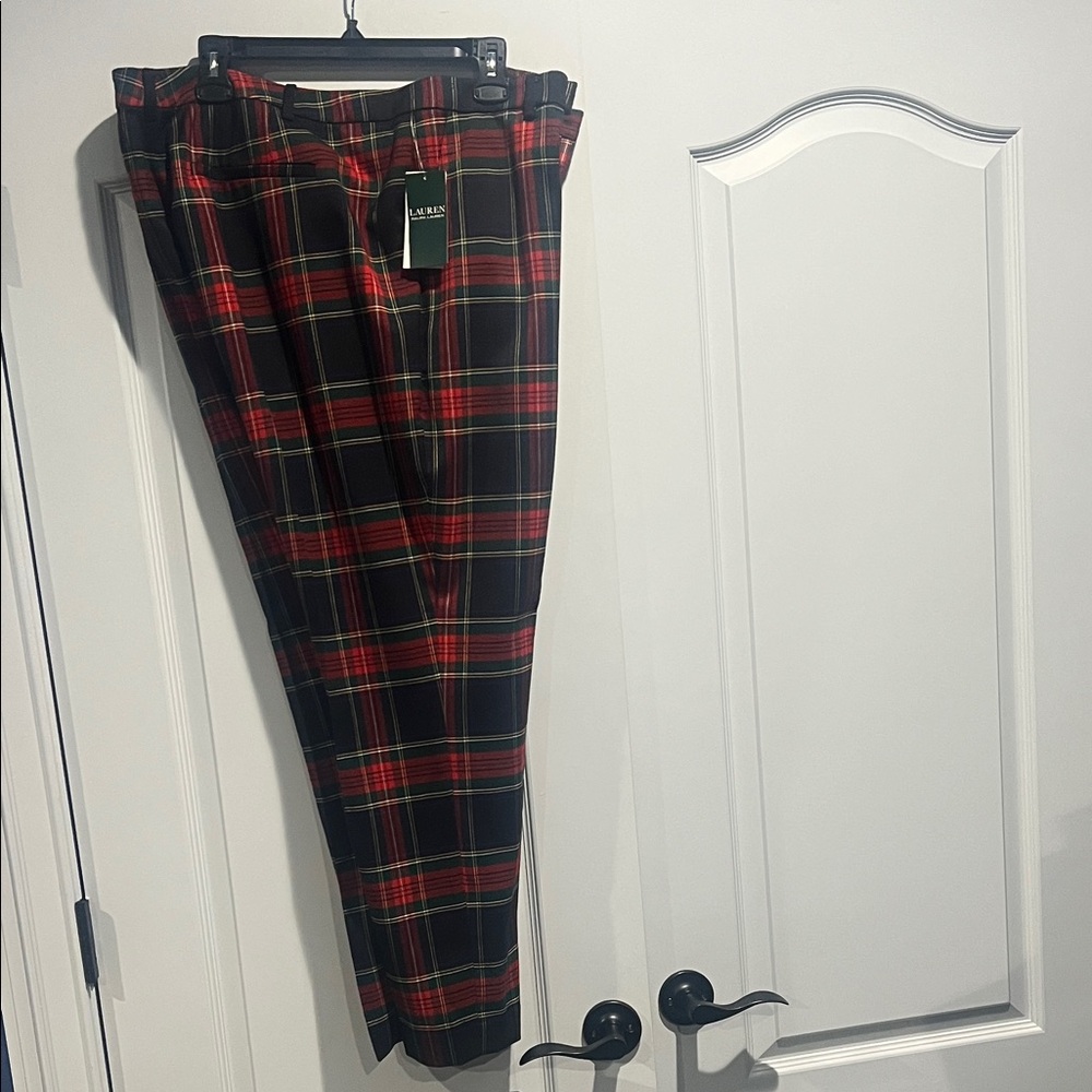 WOMEN’s LAUREN Ralph Lauren Plaid Pants - Black, Blue, Green and Red
